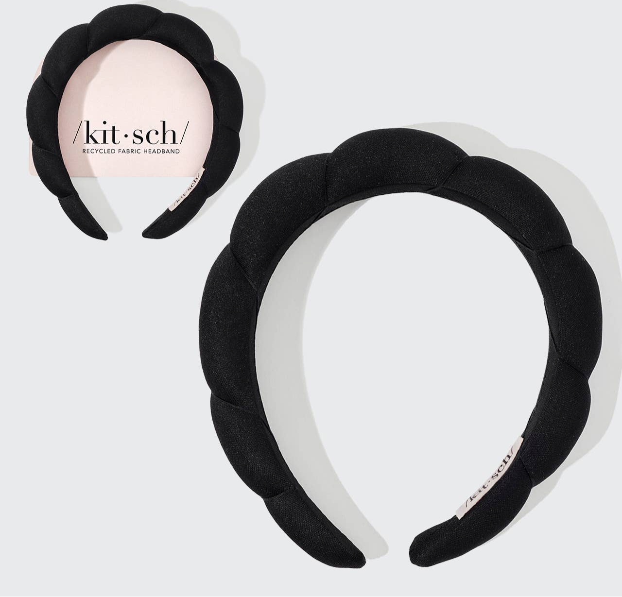 KITSCH Puffy Headband Black